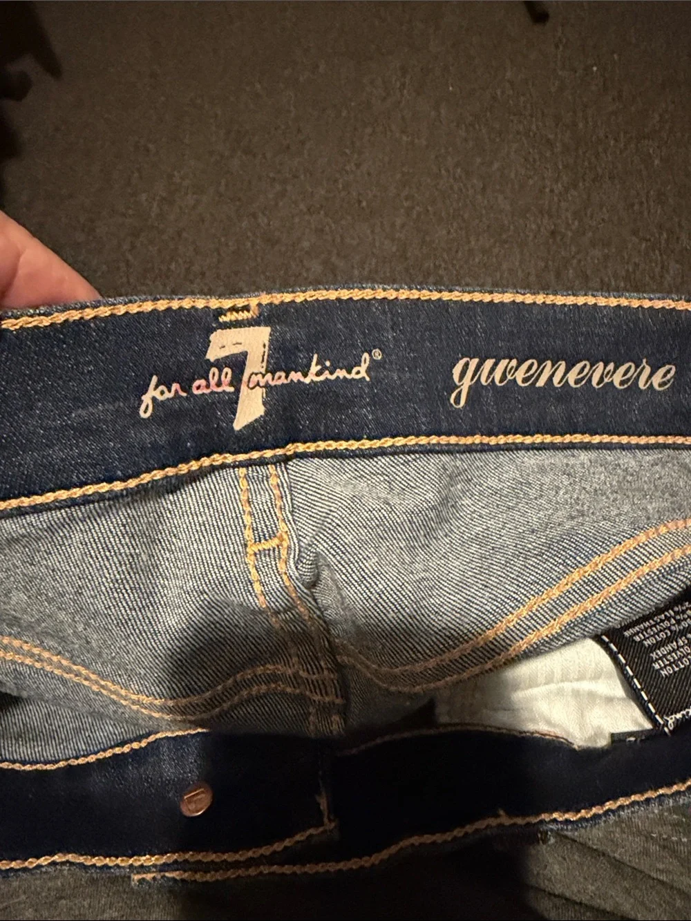 For All Mankind Gwenevere Super Skinny Jeans Medium Wash Stretch Size 32 - Picture 3 of 7